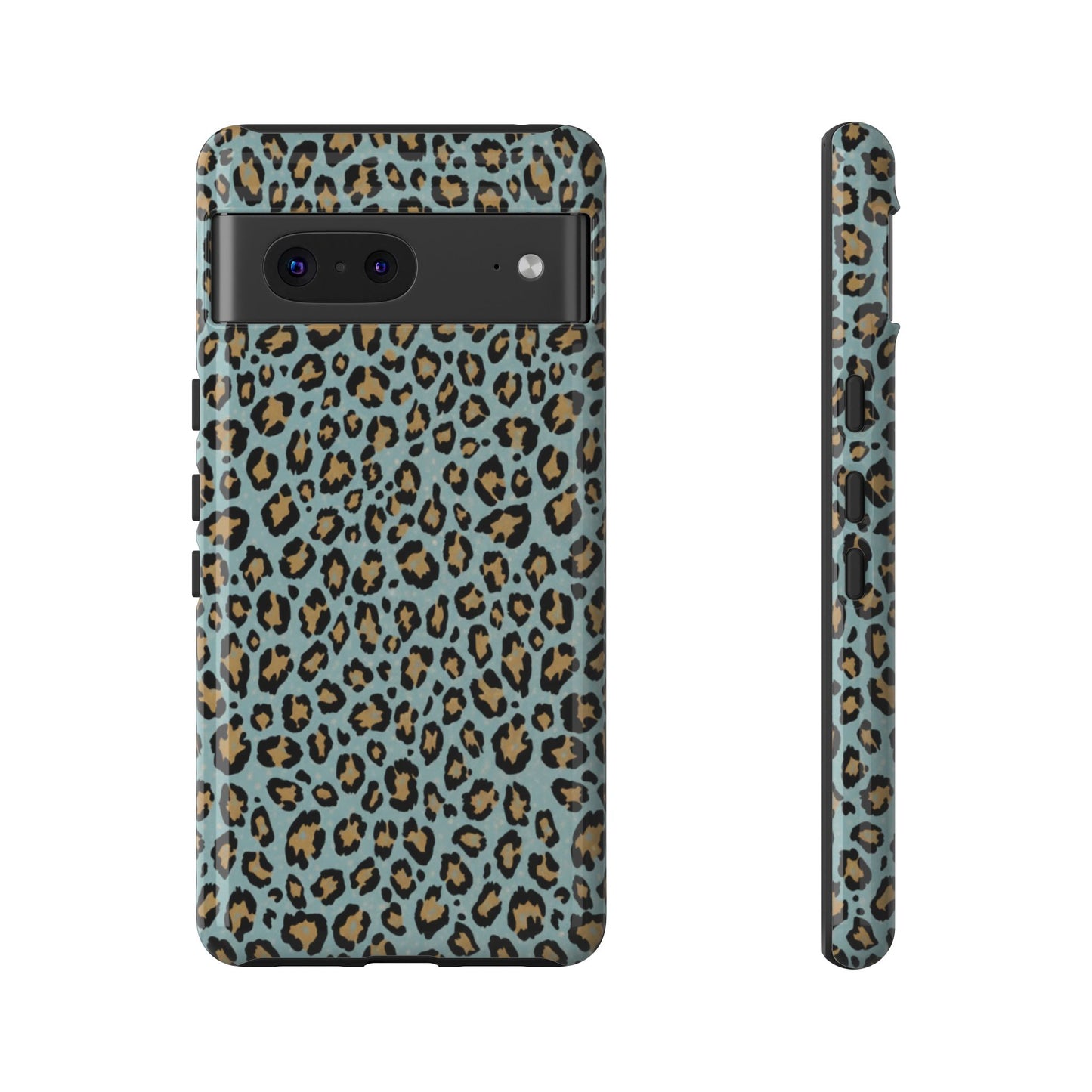 Leopard Print Tough Phone Case - Blue Cheetah Protective Cover