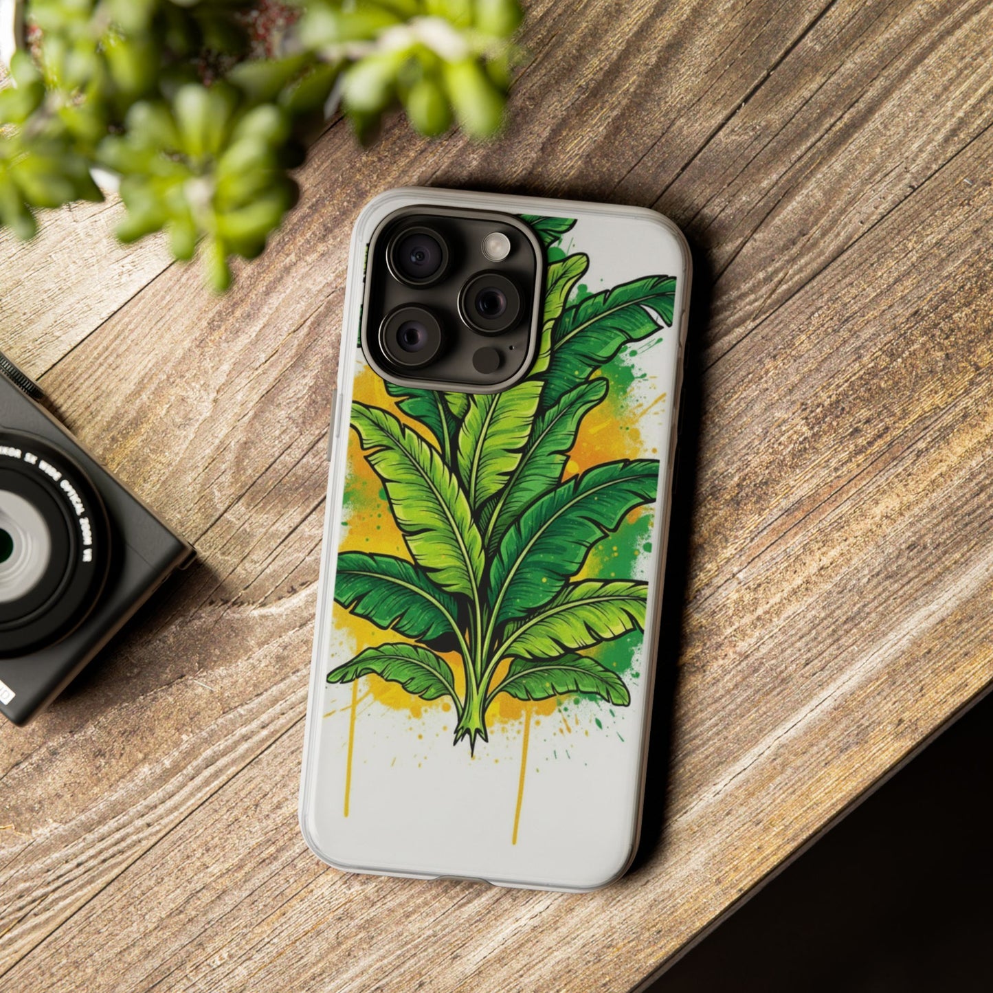 Tropical Banana Leaf Phone Case — Vibrant Green Plant Protector