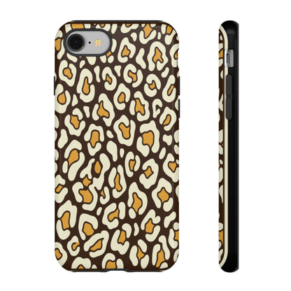 Leopard Print Tough Phone Case — Durable Protective iPhone Cover