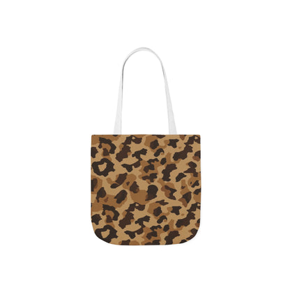 Leopard Print Canvas Tote Bag — Chic Animal Print Market Bag