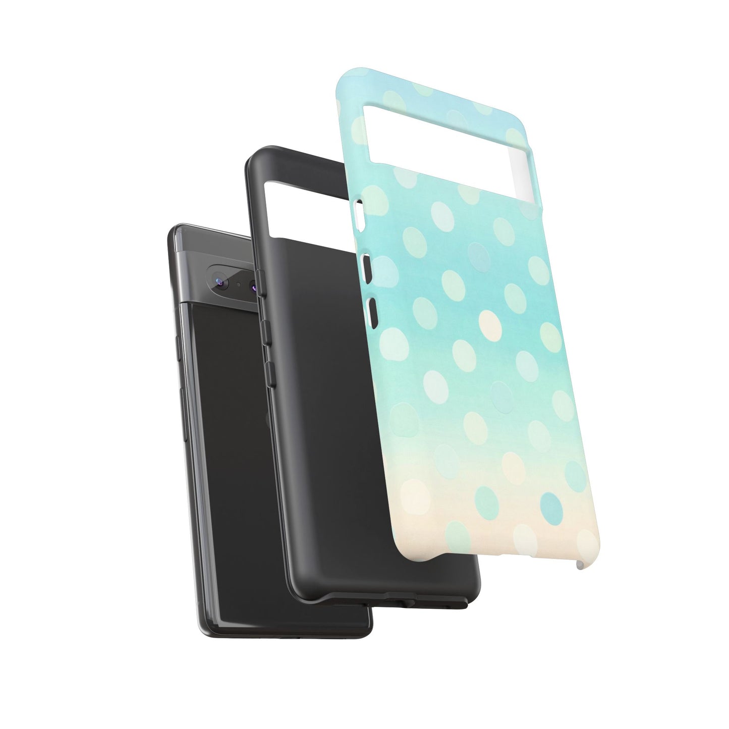 Abstract Palm Tough Phone Case — Minimal Coastal Blue Protective Cover