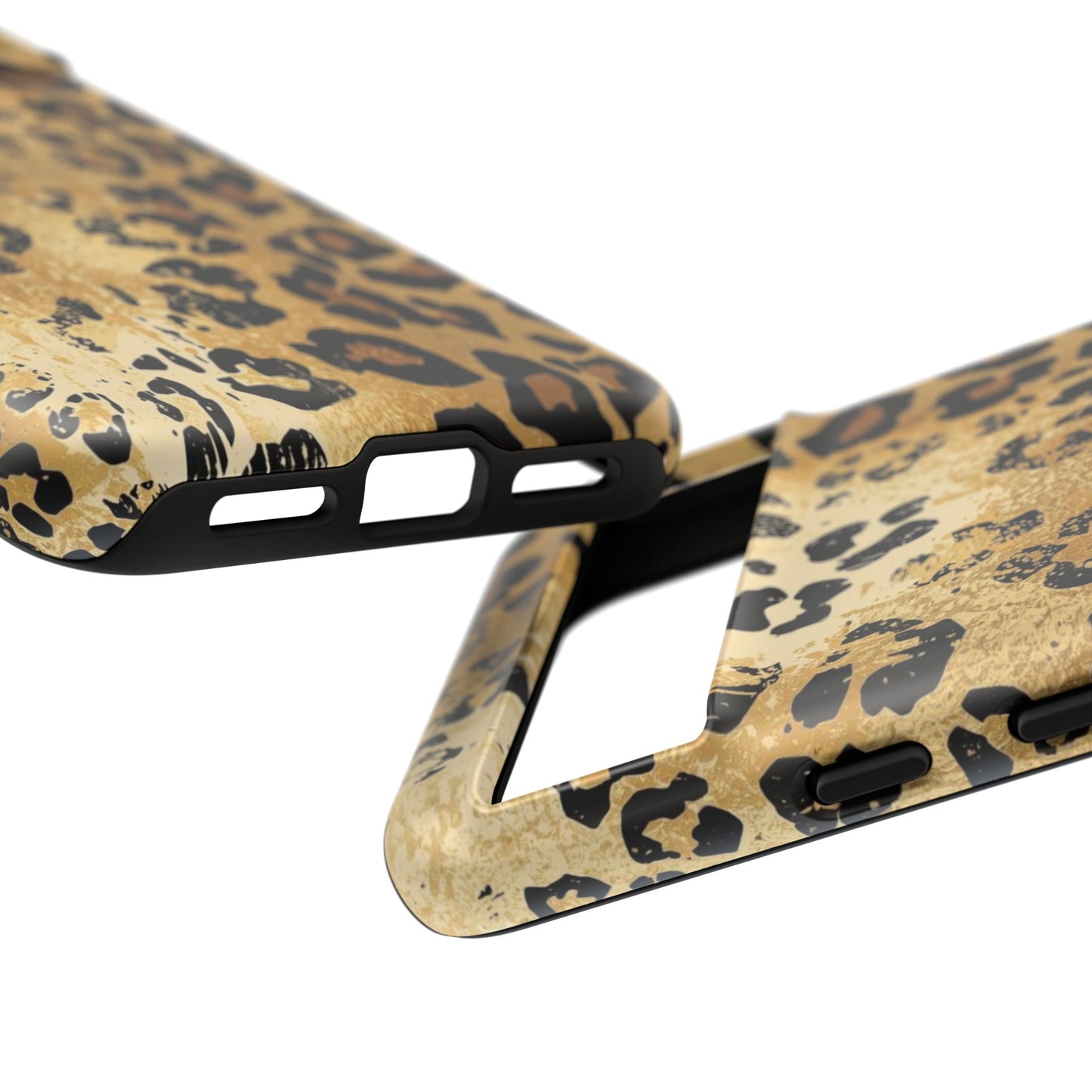 Leopard Print Tough Phone Case — Durable Protective iPhone Cover