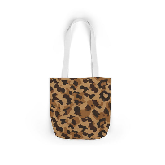 Leopard Print Canvas Tote Bag — Chic Animal Print Market Bag
