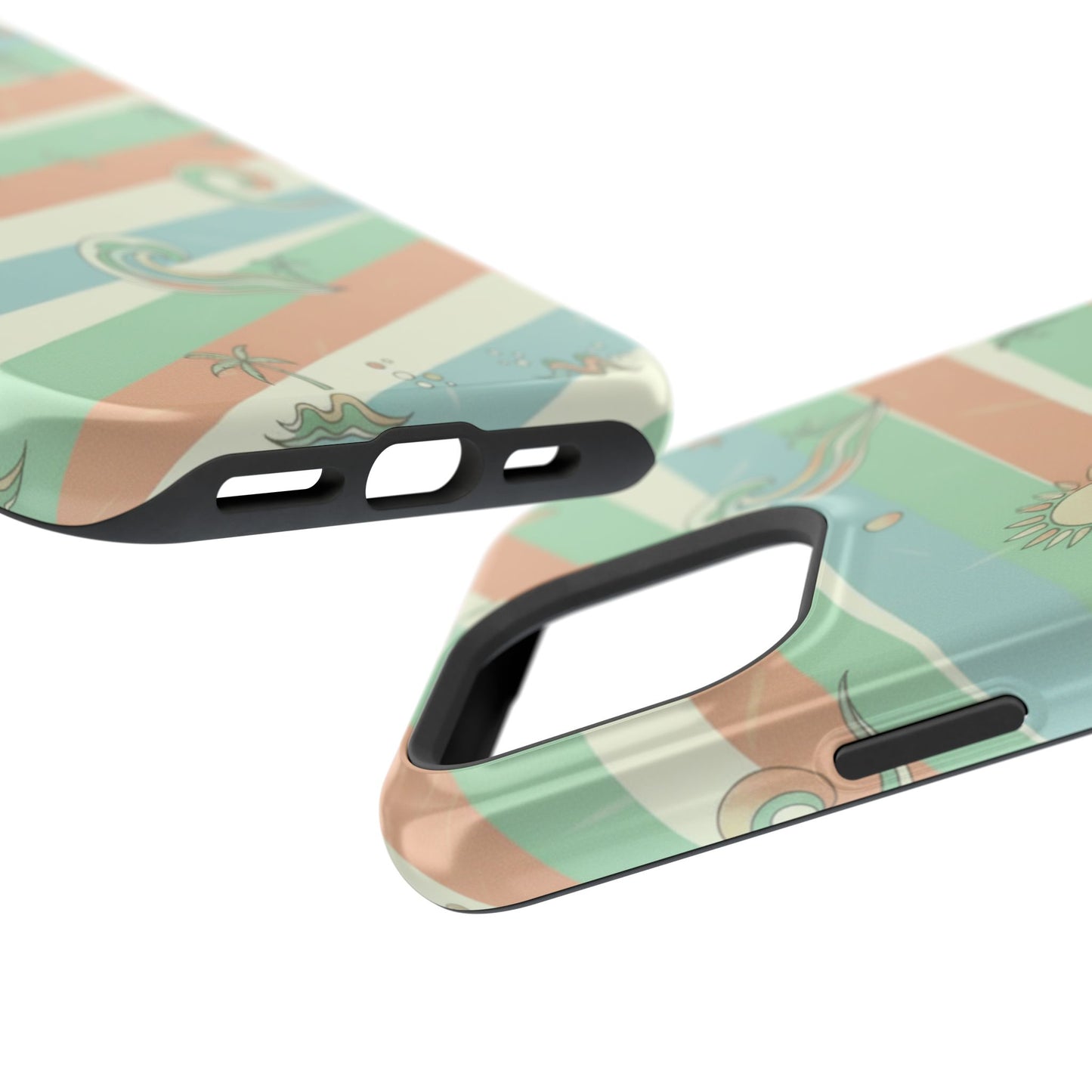 Magnetic Impact-Resistant Phone Case — Retro Surf Stripes