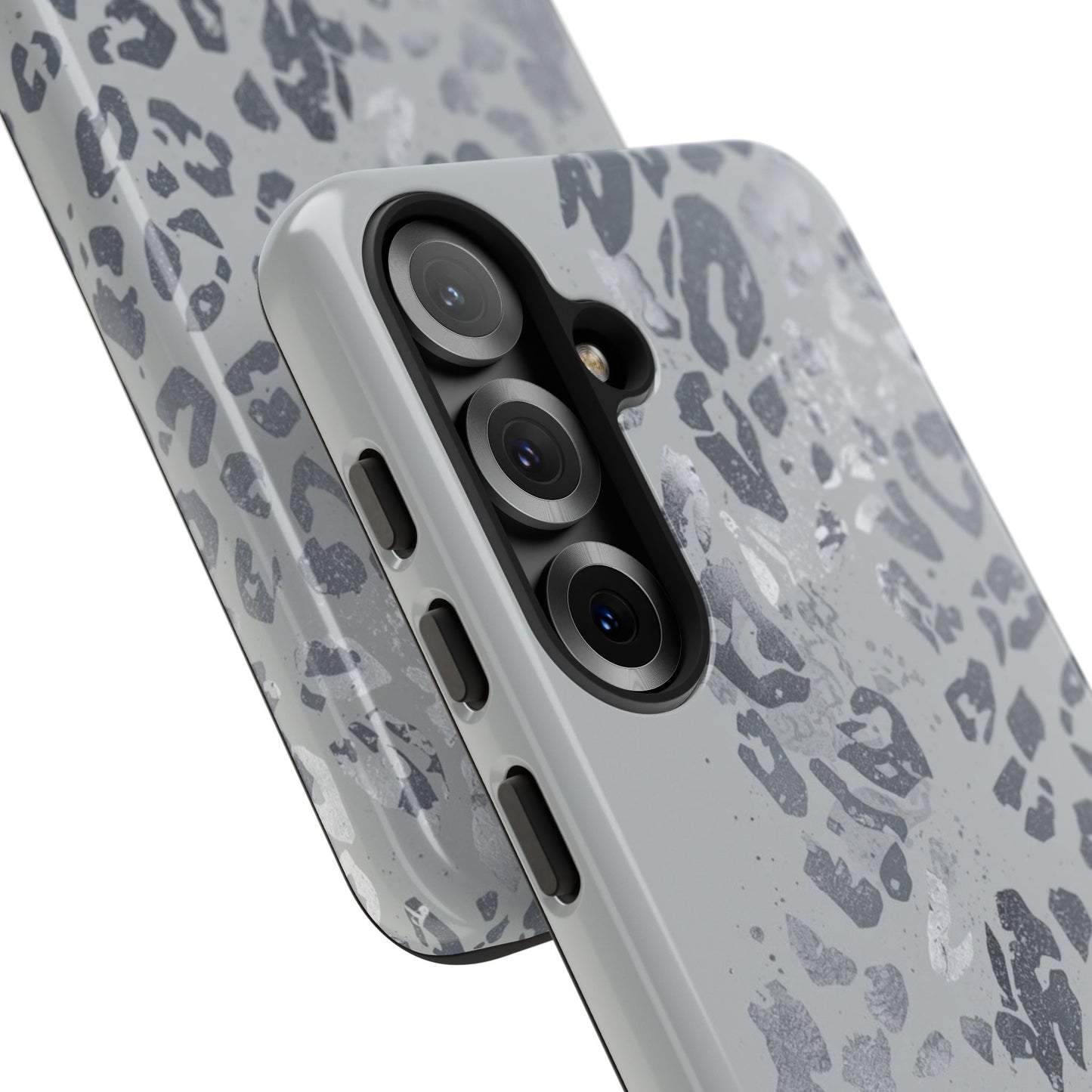 Gray Leopard Print Tough Phone Case