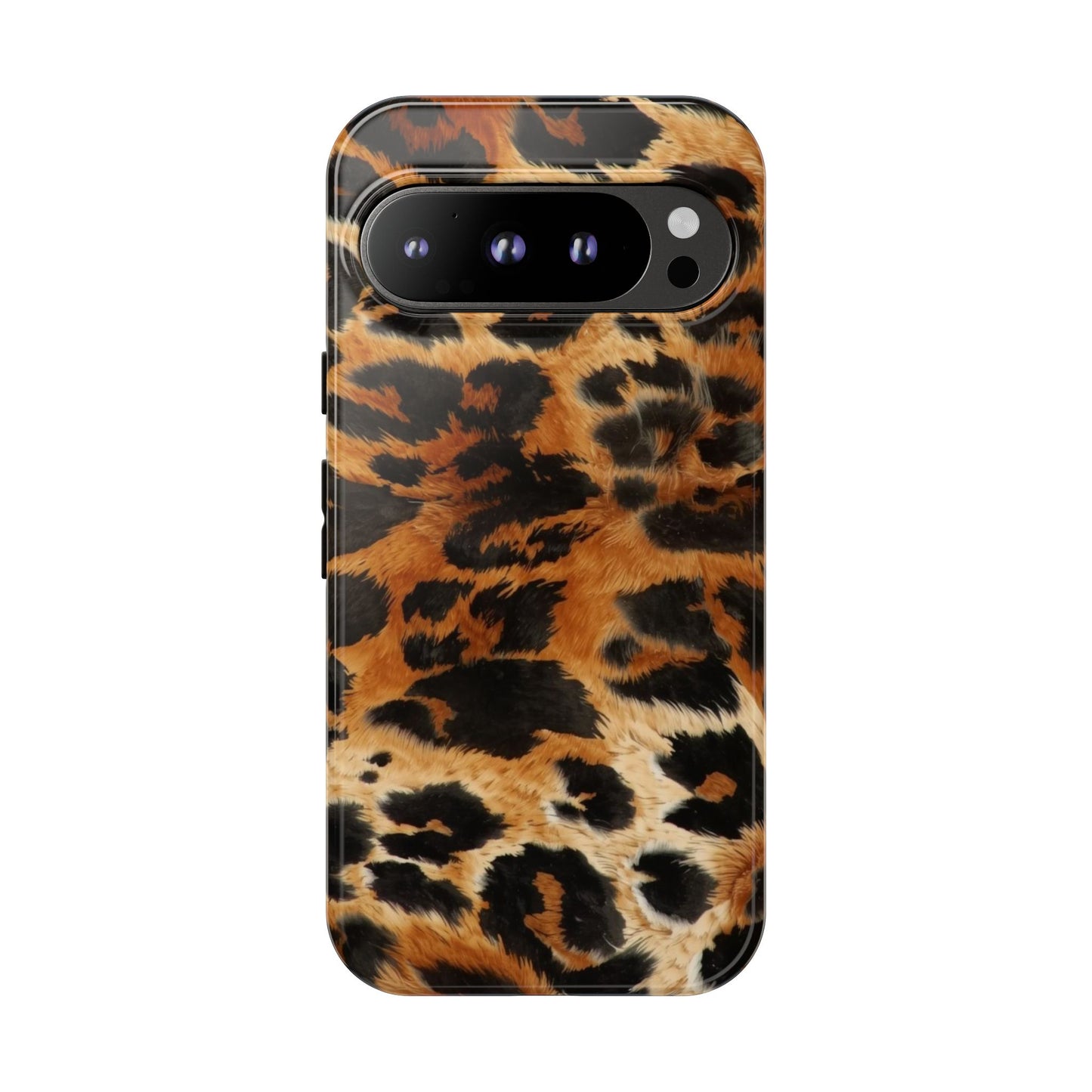Leopard Print Tough Phone Case – Rugged Protective iPhone Cover