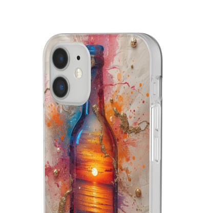 Copy of Floral Holographic Phone Case — Iridescent Leaves & Flowers Flexi Case