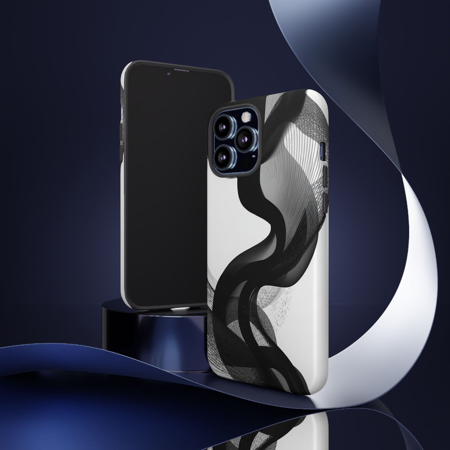 Phone Case — Monochrome Abstract Protective Cover