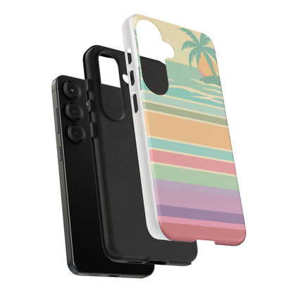Tough Case — Retro Pastel Sunset Palm Tree Phone Case