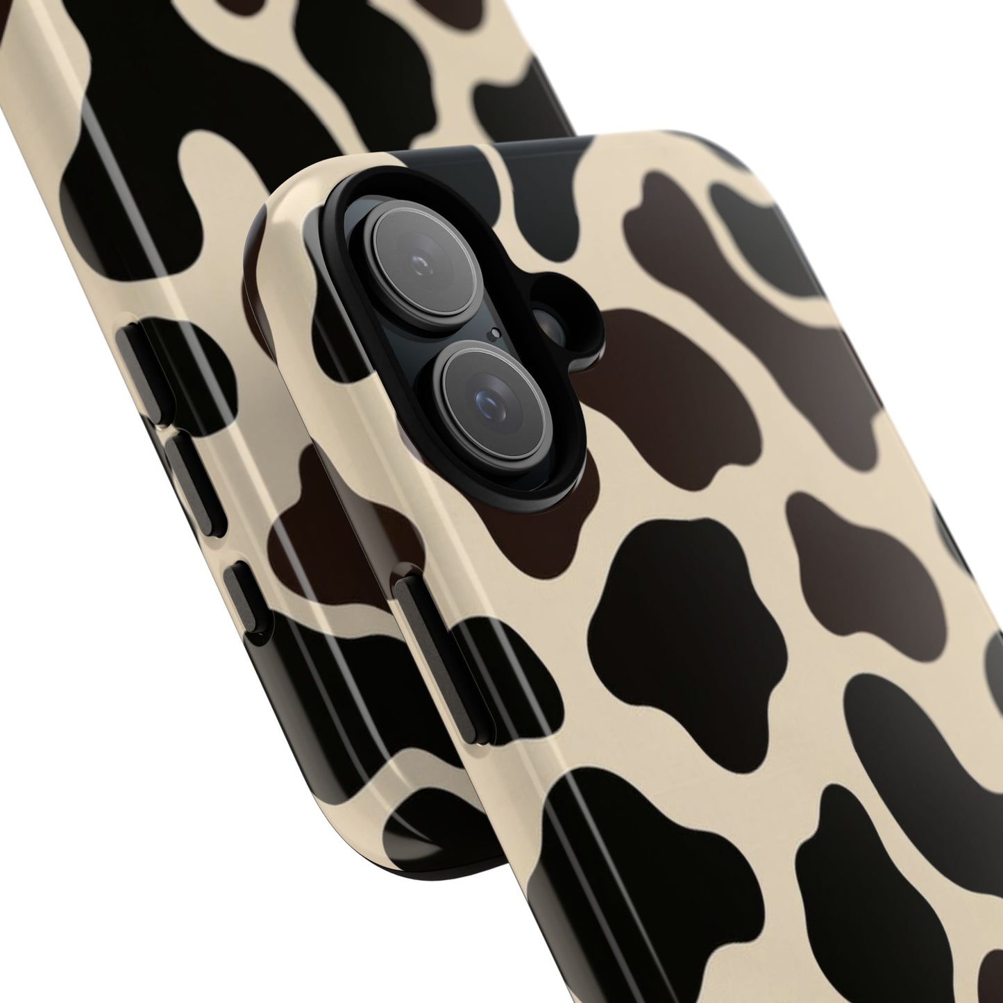 Cow Print Phone Case — Black & Cream Protective  Case