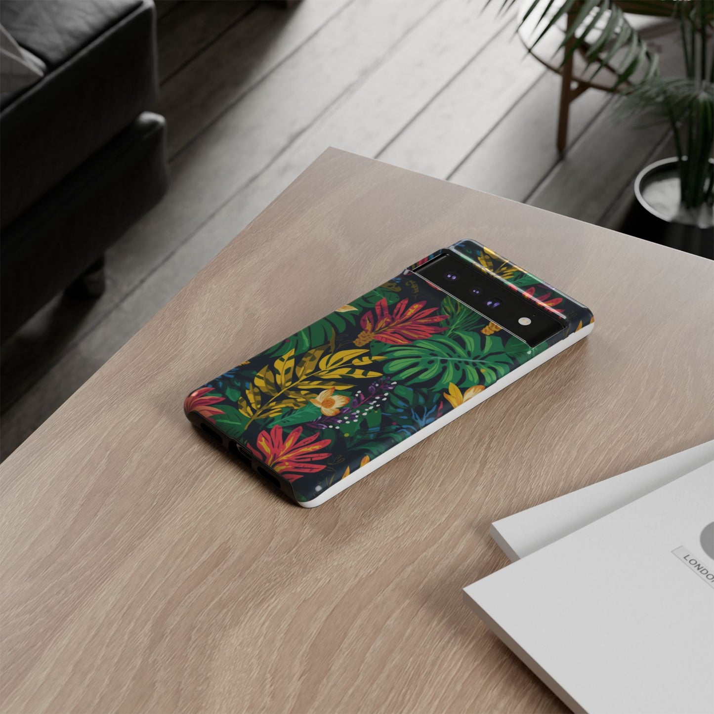 Tropical Floral Phone Case — Vibrant Jungle Leaf Protective Cover
