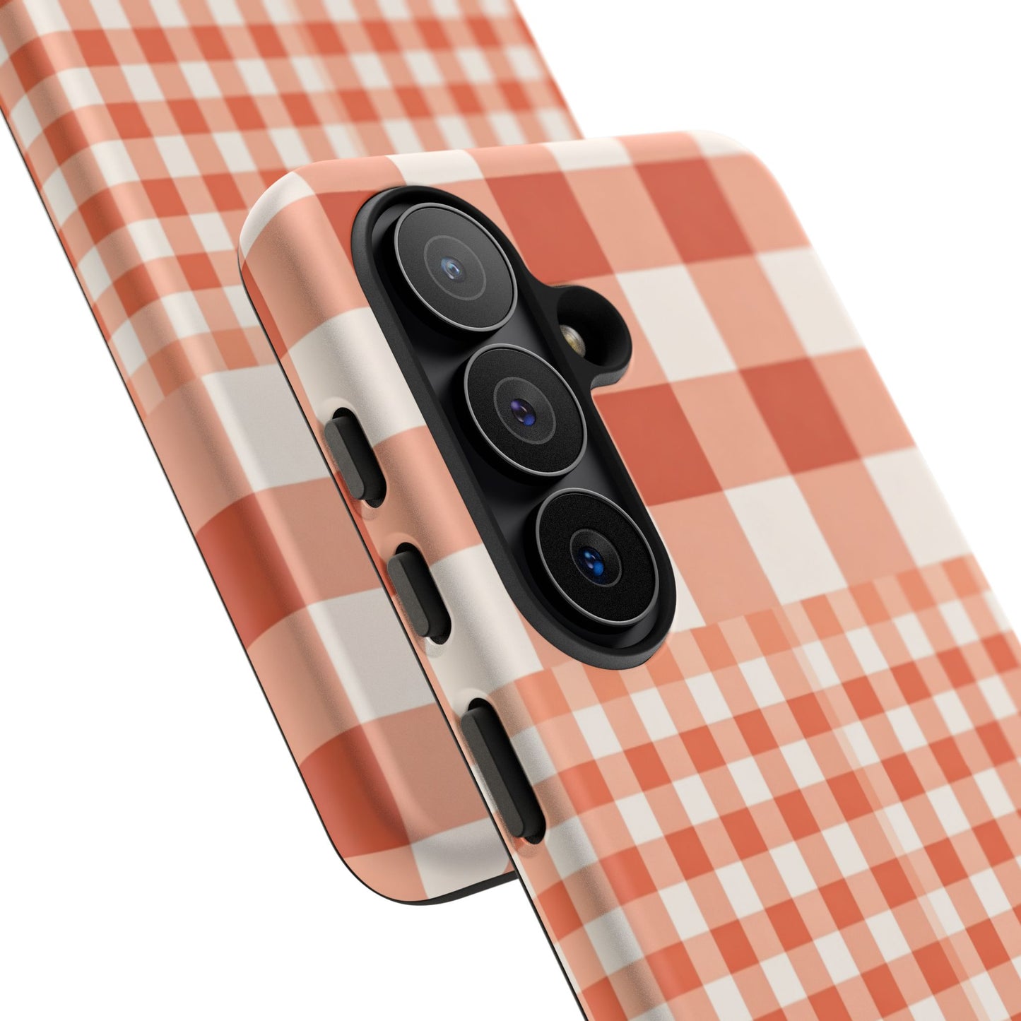 Buffalo Check Tough Phone Case — Orange Gingham Protective Cover