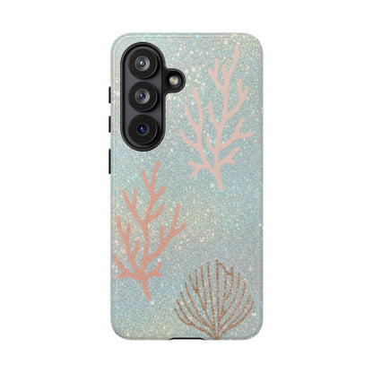 Seafoam Sparkle Phone Case – Coral & Seashell Tough Case