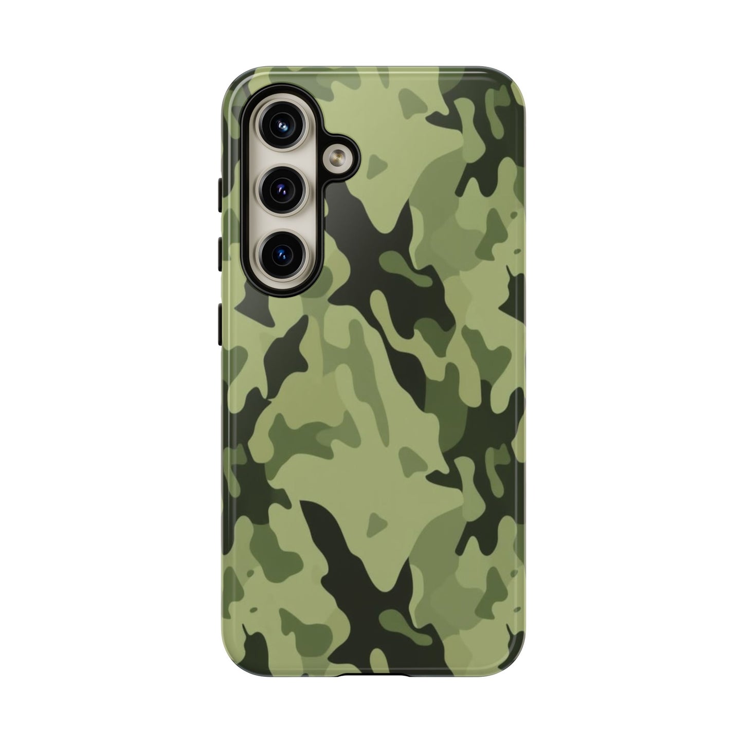 Camo Tough Phone Case — Military Green Protective iPhone Cover