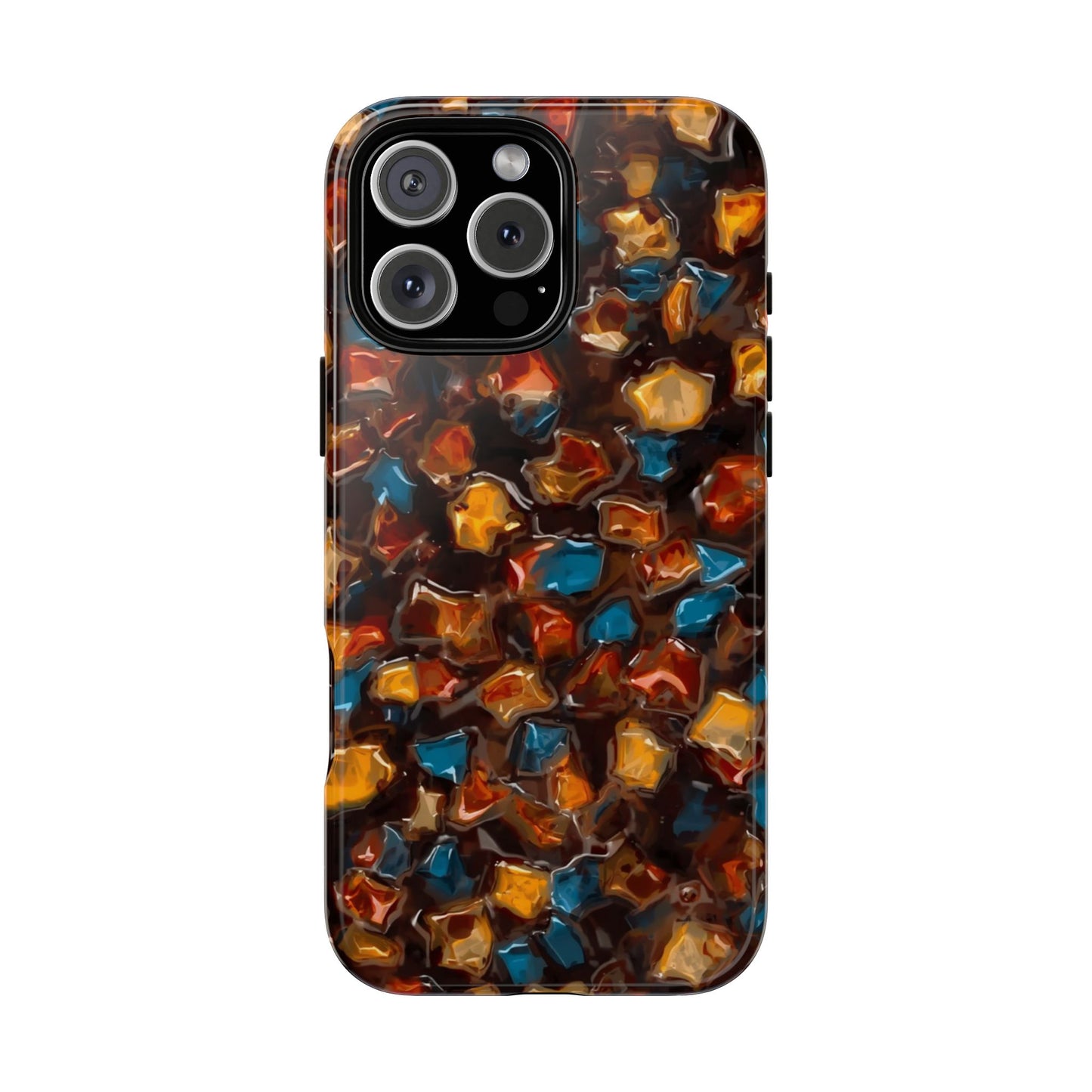 Phone Case - Amber Tortoiseshell Mosaic Protective Cover