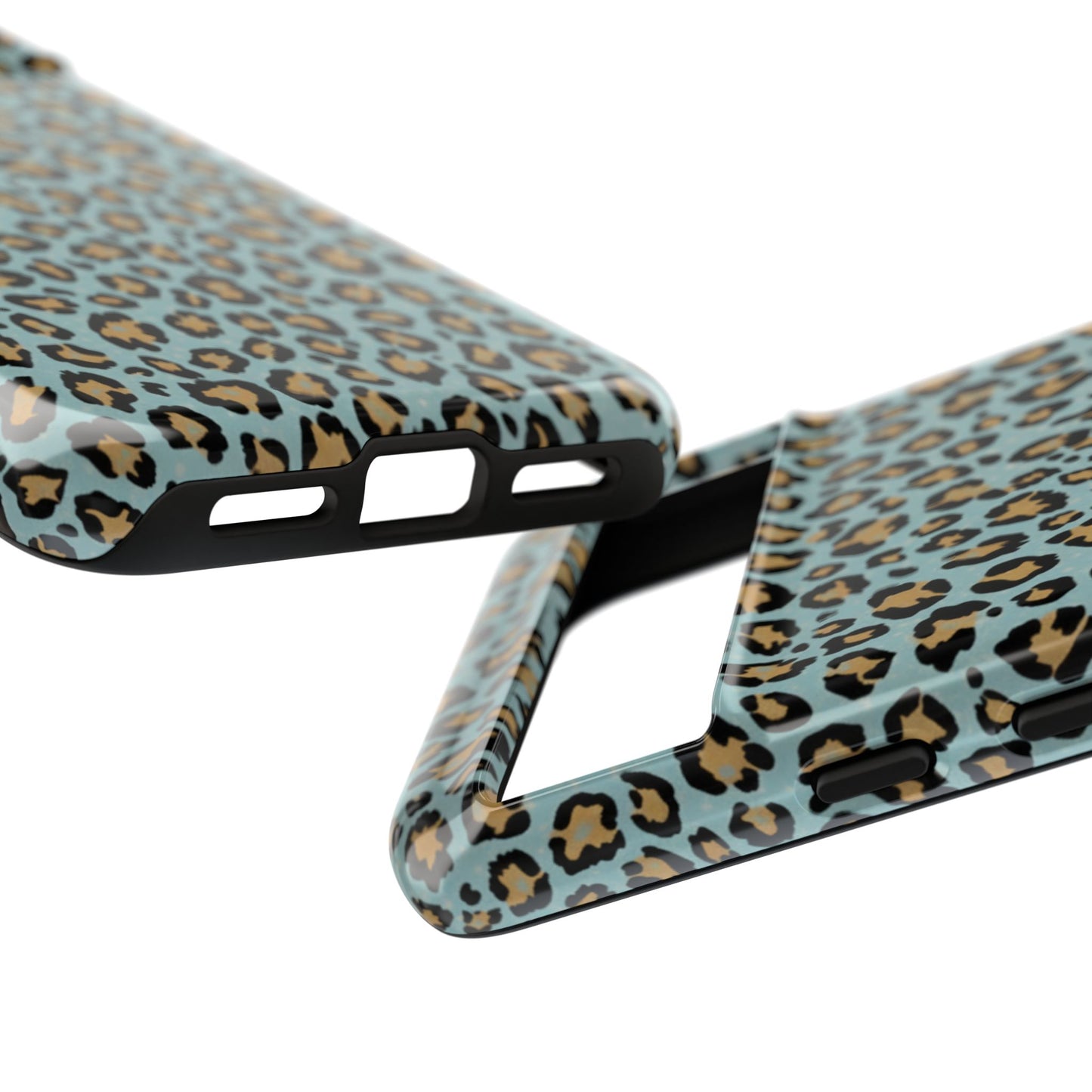 Leopard Print Tough Phone Case - Blue Cheetah Protective Cover
