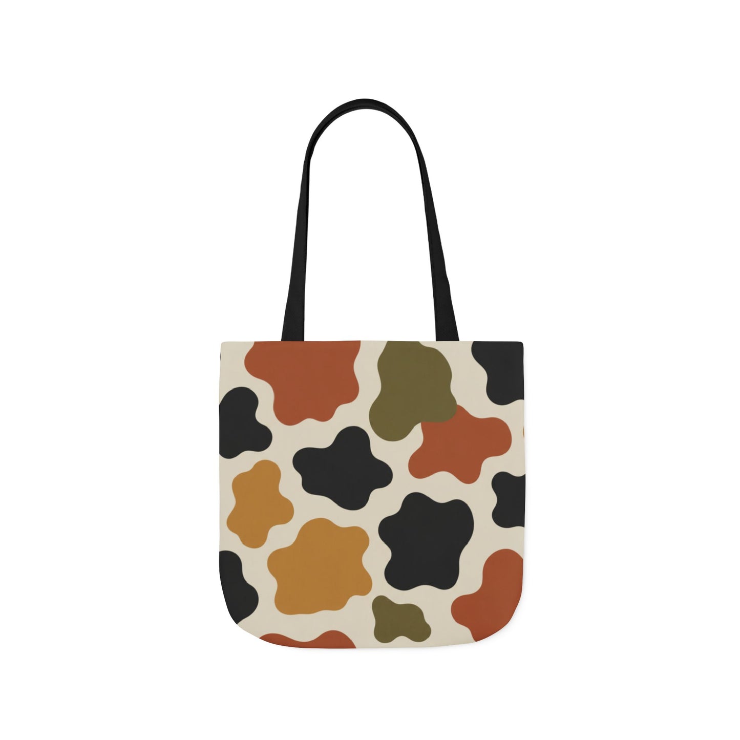 Abstract Earth-Tone Pattern Canvas Tote Bag