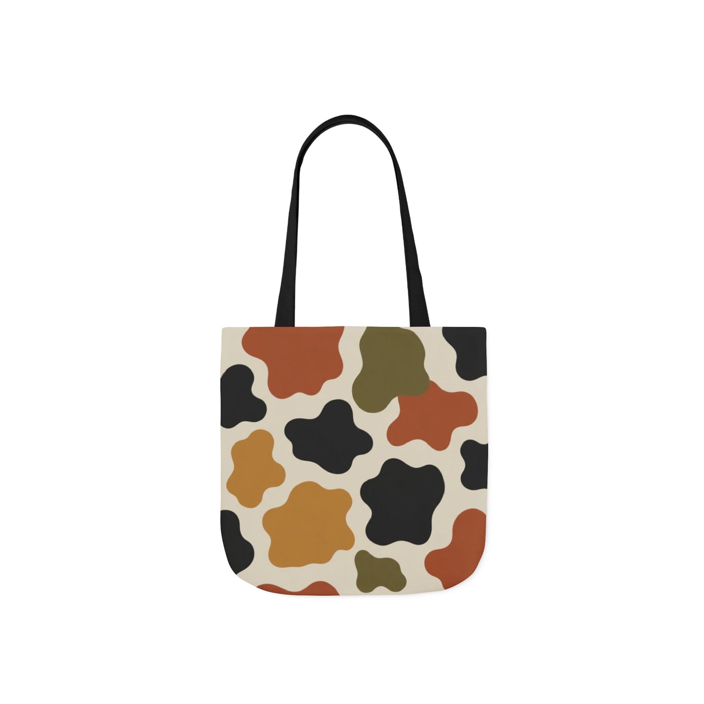 Abstract Earth-Tone Pattern Canvas Tote Bag