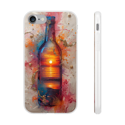 Copy of Floral Holographic Phone Case — Iridescent Leaves & Flowers Flexi Case