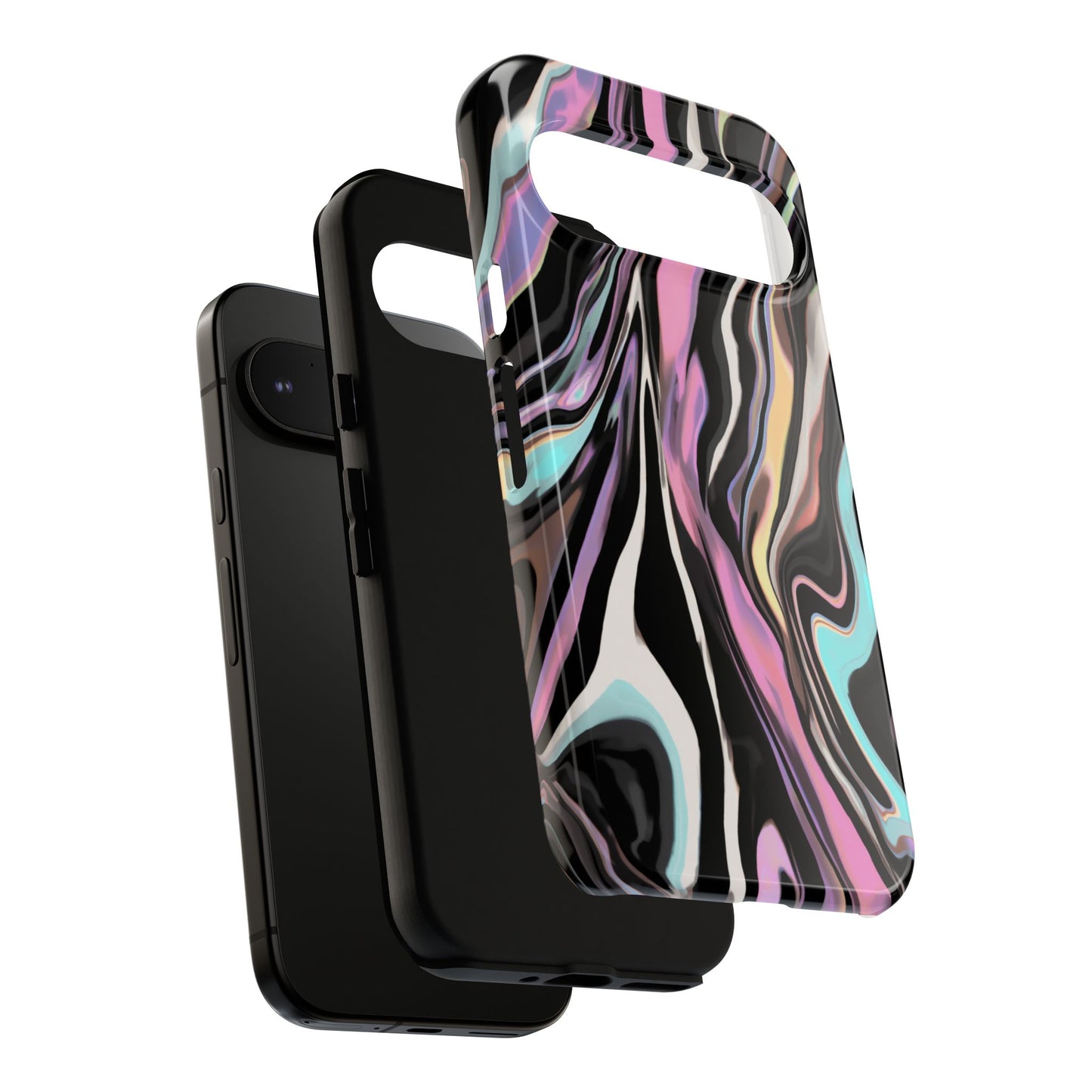Abstract Marble Tough Phone Case — Pastel Swirl Protective Cover