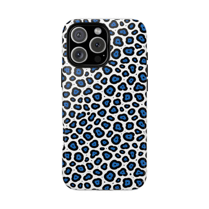 Blue Leopard Print Phone Case – Tough Protective Cover
