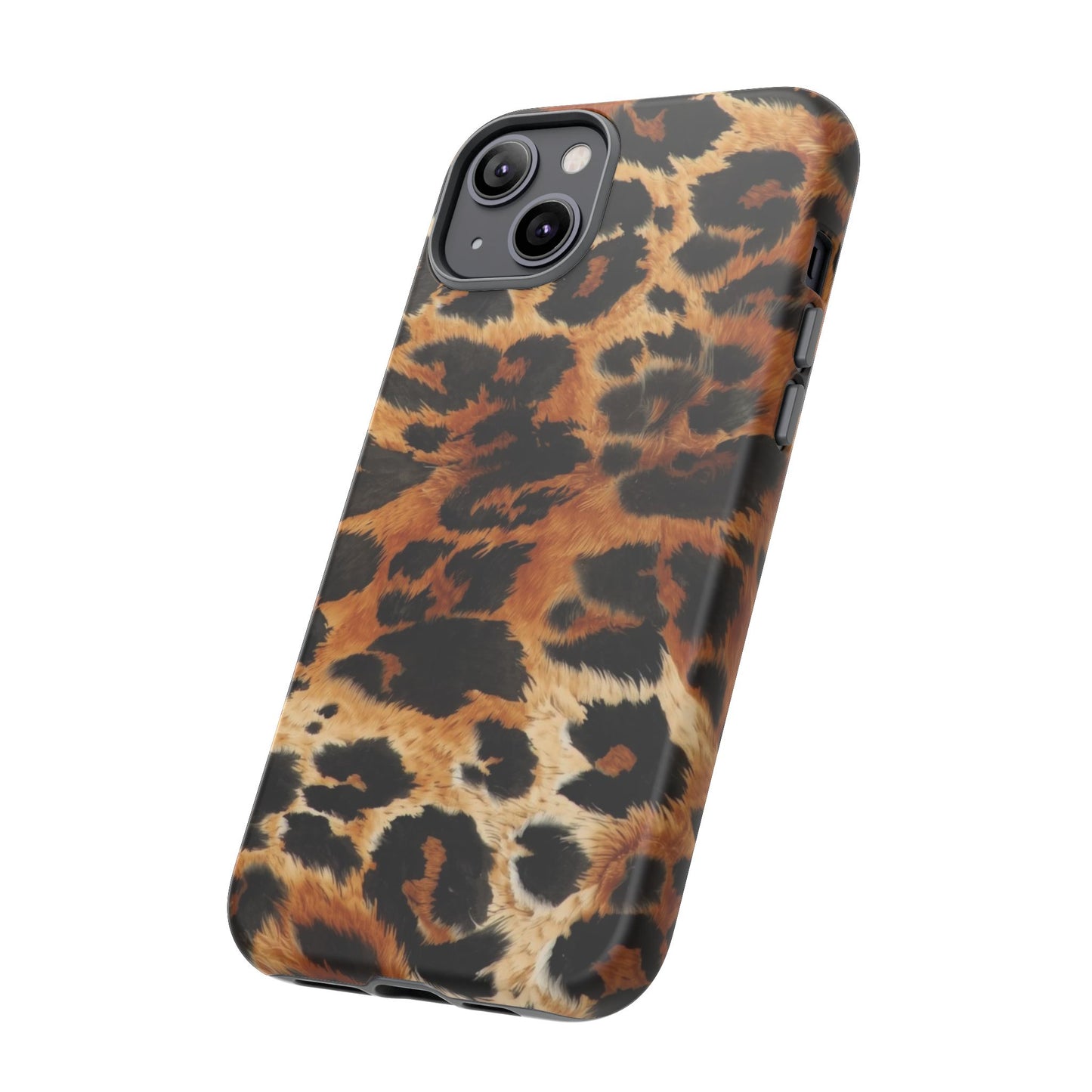 Leopard Print Tough Phone Case – Rugged Protective iPhone Cover