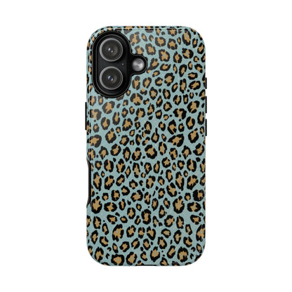 Leopard Print Tough Phone Case - Blue Cheetah Protective Cover