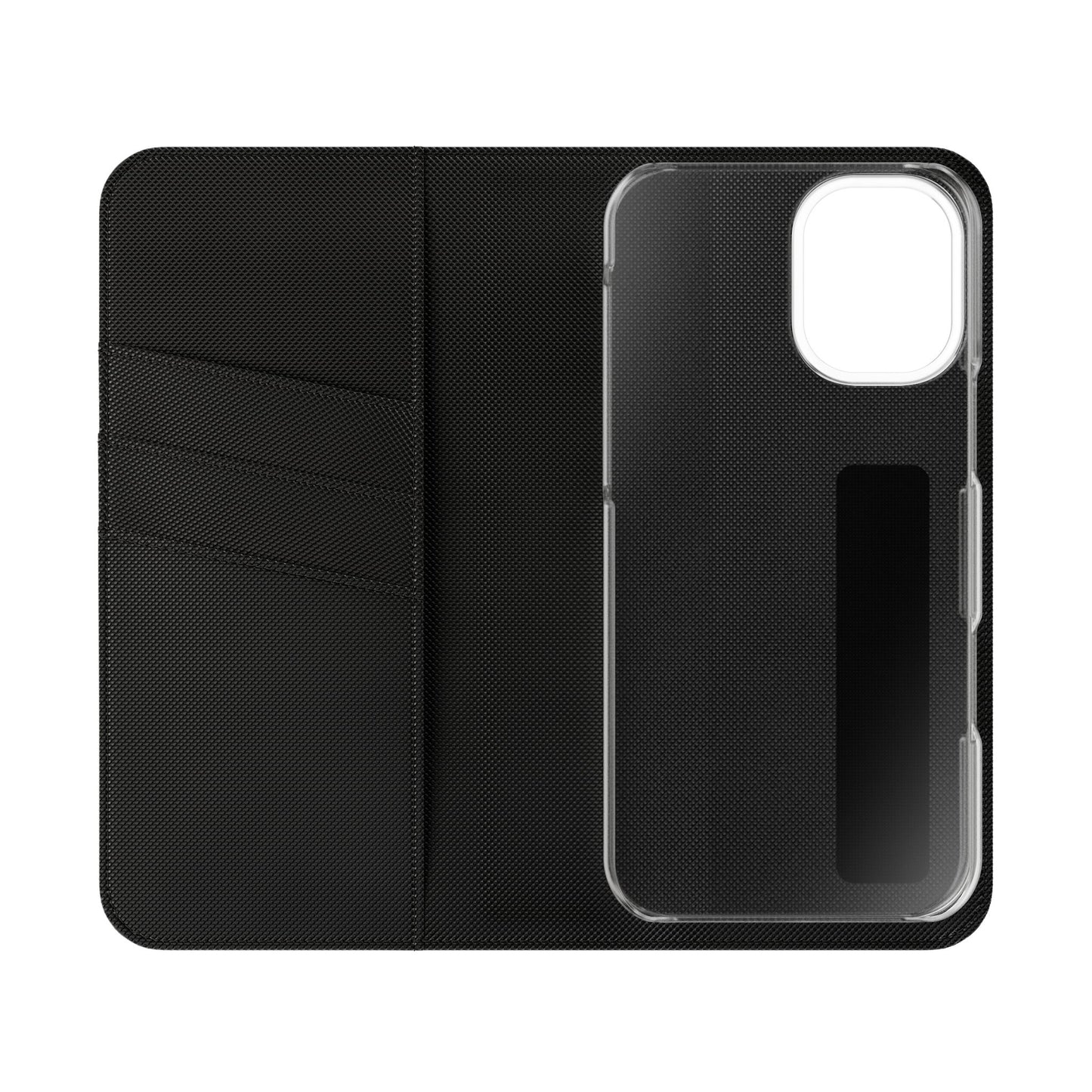 Checkered Flip Phone Case – Black & Cream Retro Grid Wallet Case