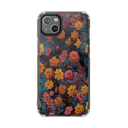 Clear Magnetic Impact Phone Case — Autumn Floral Pattern