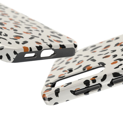 Leopard Print Tough Phone Case — Stylish Protective iPhone Cover