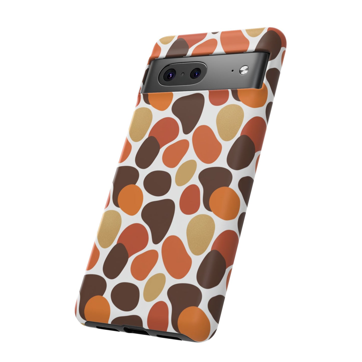 Phone Case — Retro Pebble Pattern in Warm Autumn Colors