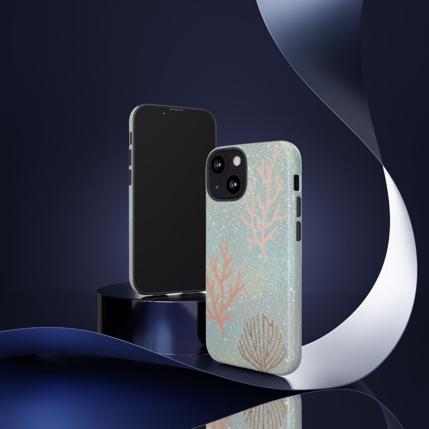 Seafoam Sparkle Phone Case – Coral & Seashell Tough Case