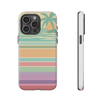 Tough Case — Retro Pastel Sunset Palm Tree Phone Case