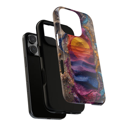 Phone Case — Colorful Sand Art Sunset Tough Protective Case