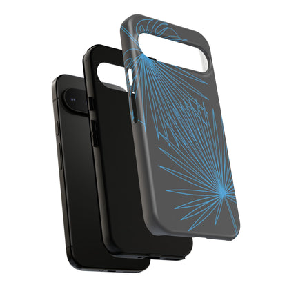 Blue Dandelion Burst Tough Phone Case — Protective Floral iPhone Cover