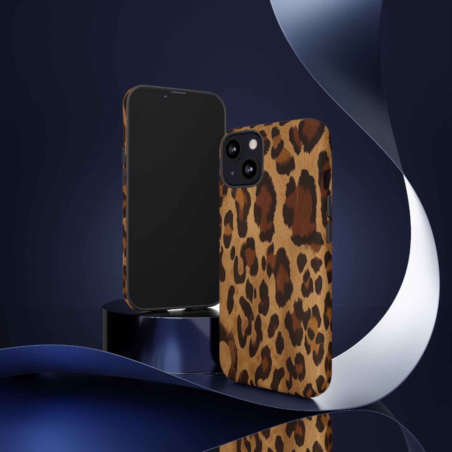 Leopard Print Tough Phone Case — Durable Animal Print Protective Cover