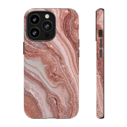 Rose Gold Marble Tough Phone Case