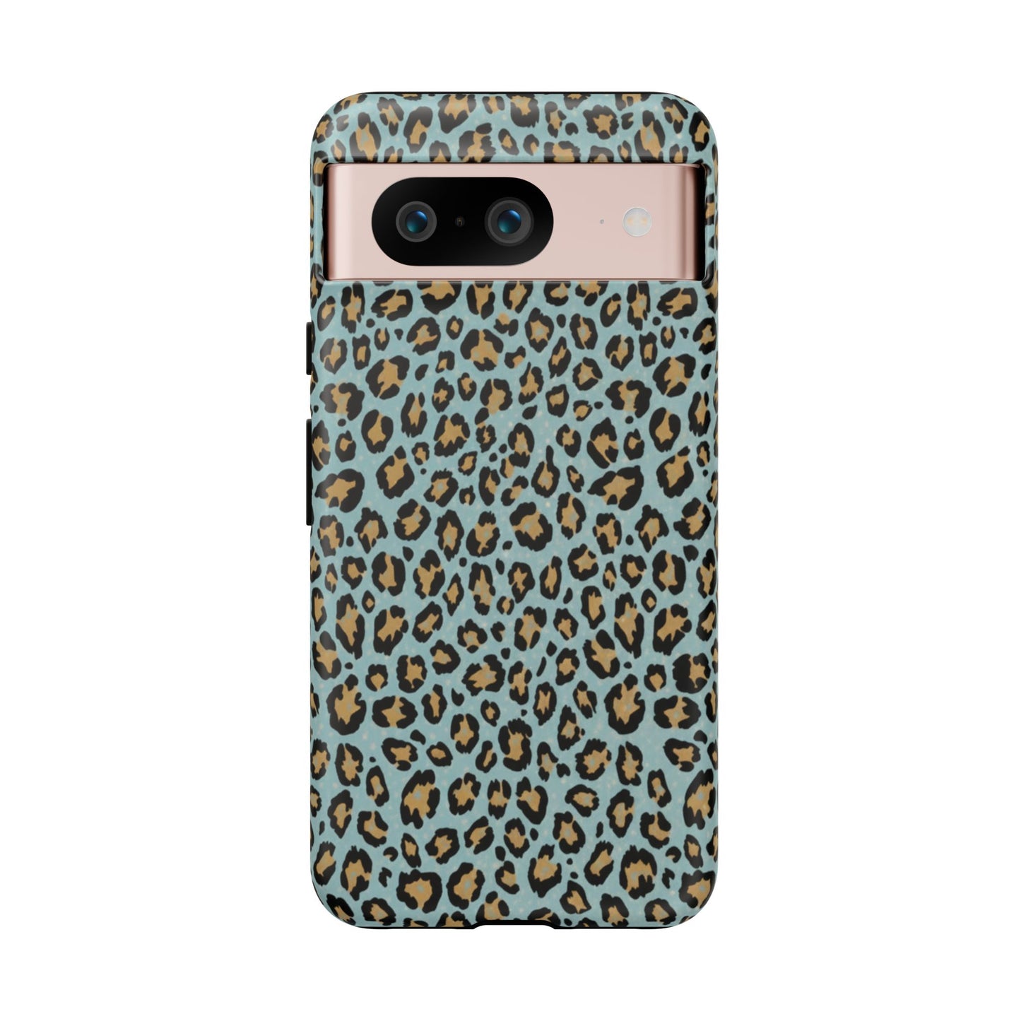 Leopard Print Tough Phone Case - Blue Cheetah Protective Cover