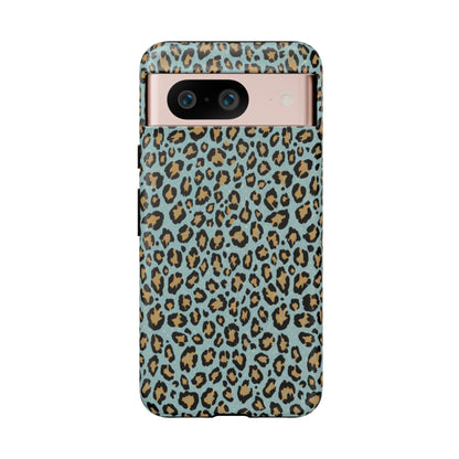Leopard Print Tough Phone Case - Blue Cheetah Protective Cover