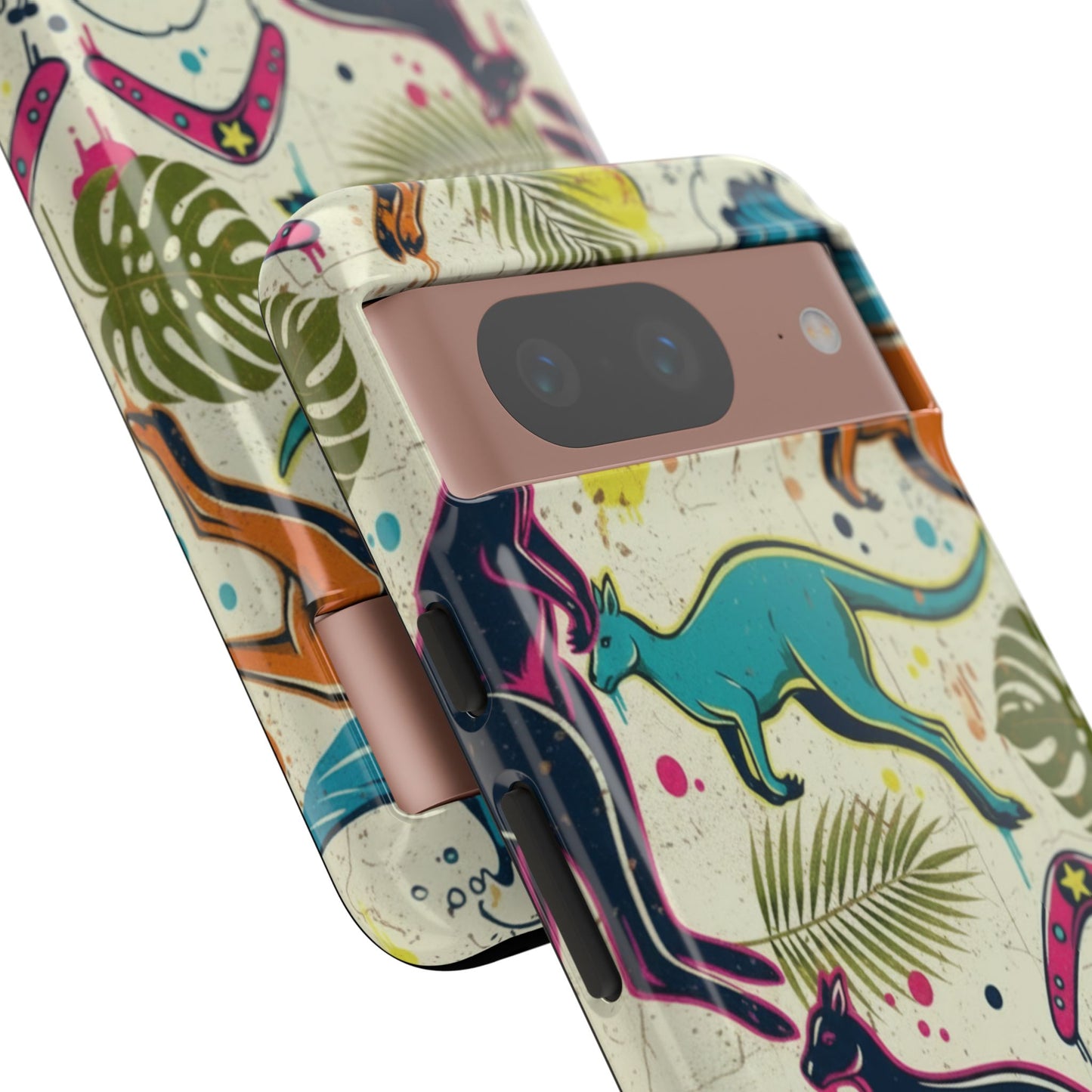 Tough Cases — Colorful Surfing Kangaroo Phone Case