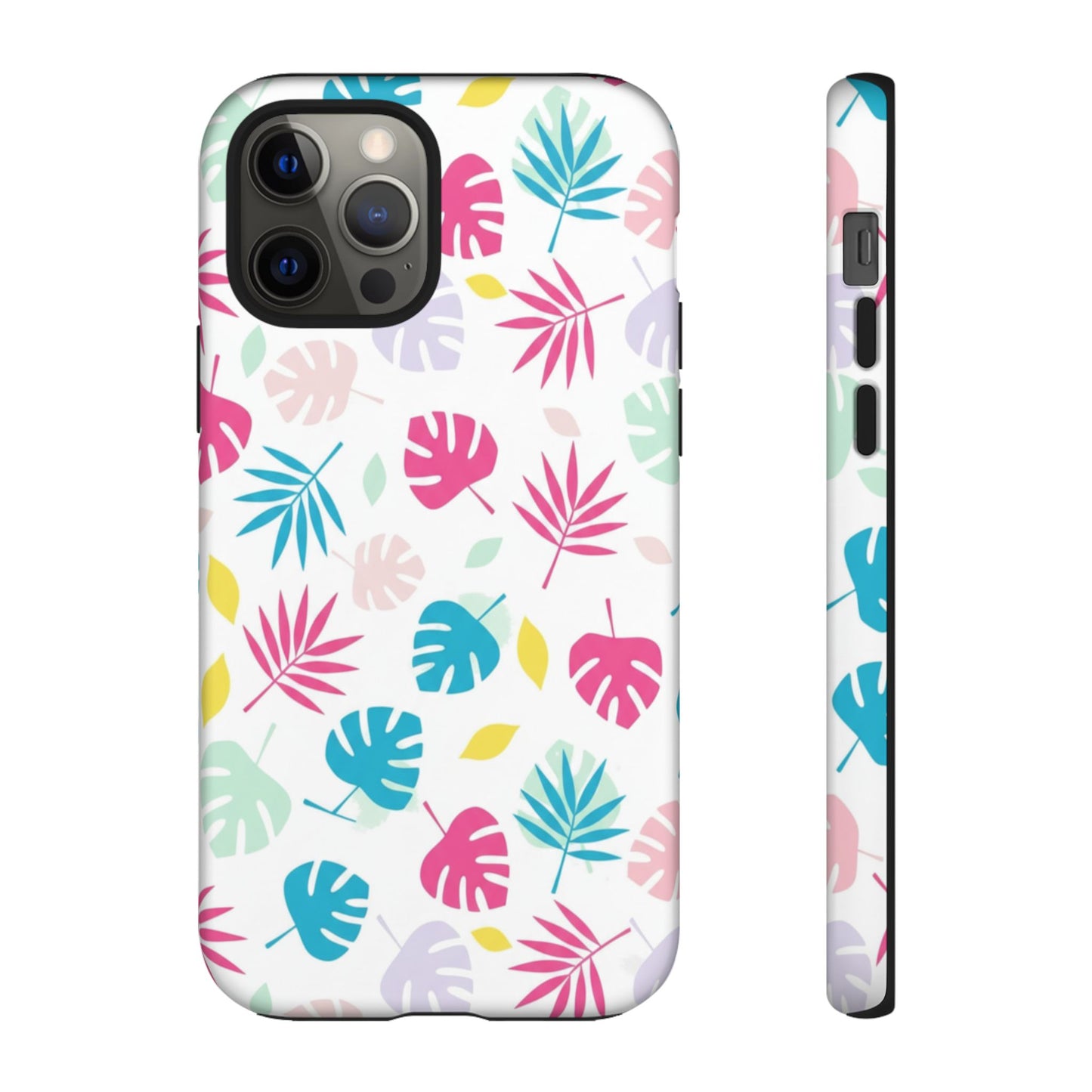 Tropical Leaf Phone Case — Colorful Pastel Monstera & Palm iPhone Case