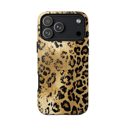 Leopard Print Tough Phone Case — Durable Protective iPhone Cover