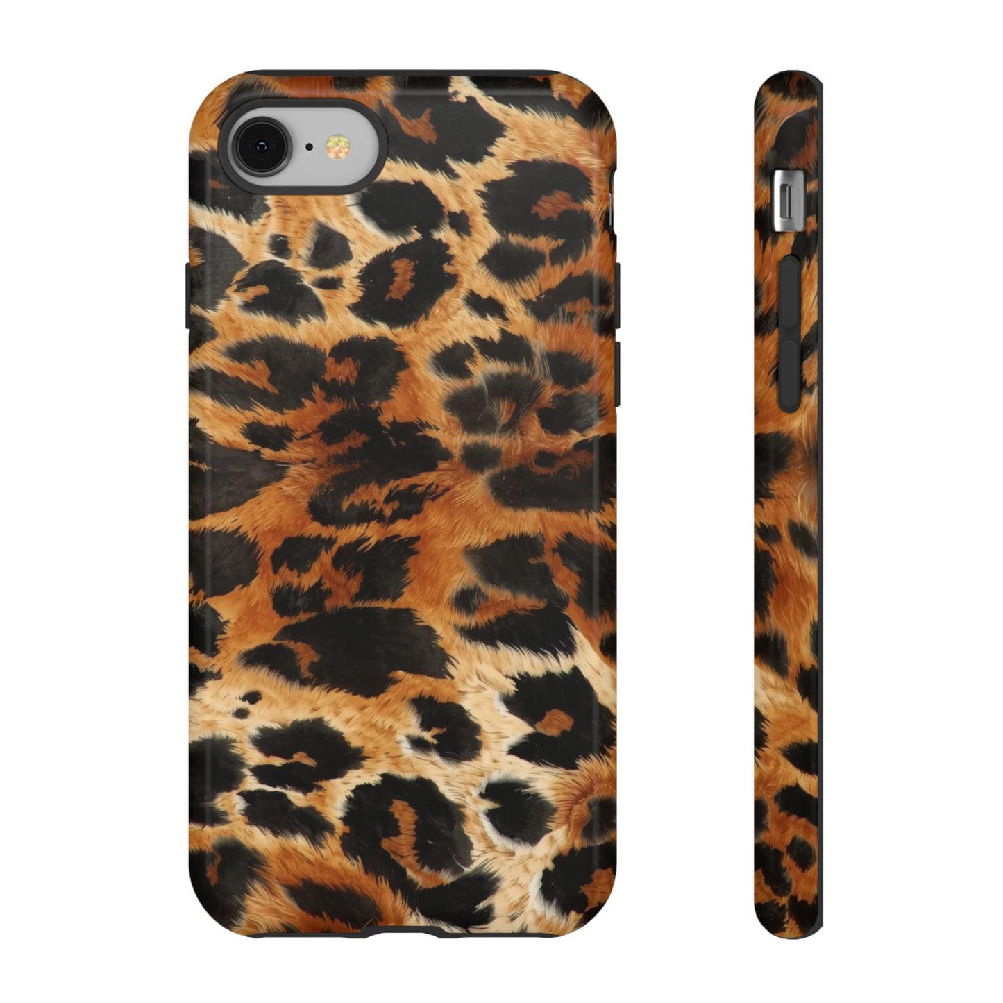Leopard Print Tough Phone Case – Rugged Protective iPhone Cover