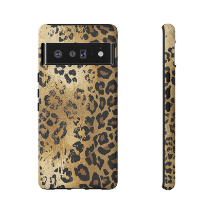 Leopard Print Tough Phone Case — Durable Protective iPhone Cover