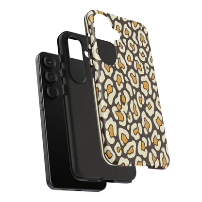 Leopard Print Tough Phone Case — Durable Protective iPhone Cover