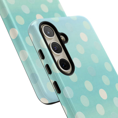 Abstract Palm Tough Phone Case — Minimal Coastal Blue Protective Cover