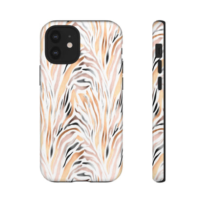 Tough Case — Neutral Watercolor Tiger Stripe Phone Case