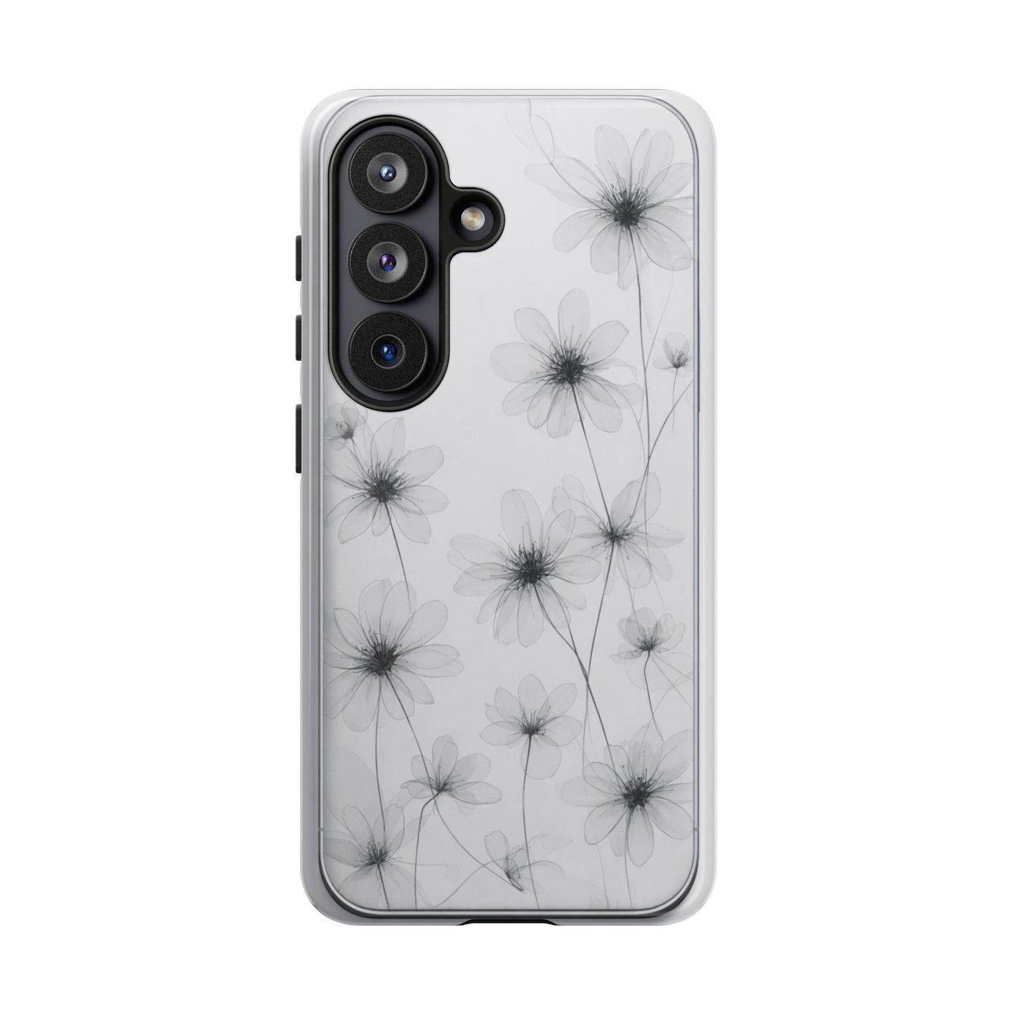 Tough Case — Black & White Floral Tough Phone Case