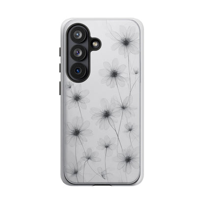 Tough Case — Black & White Floral Tough Phone Case