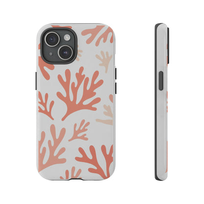 Coral Reef Pattern Tough Phone Case — Pink Beachy Protective Cover
